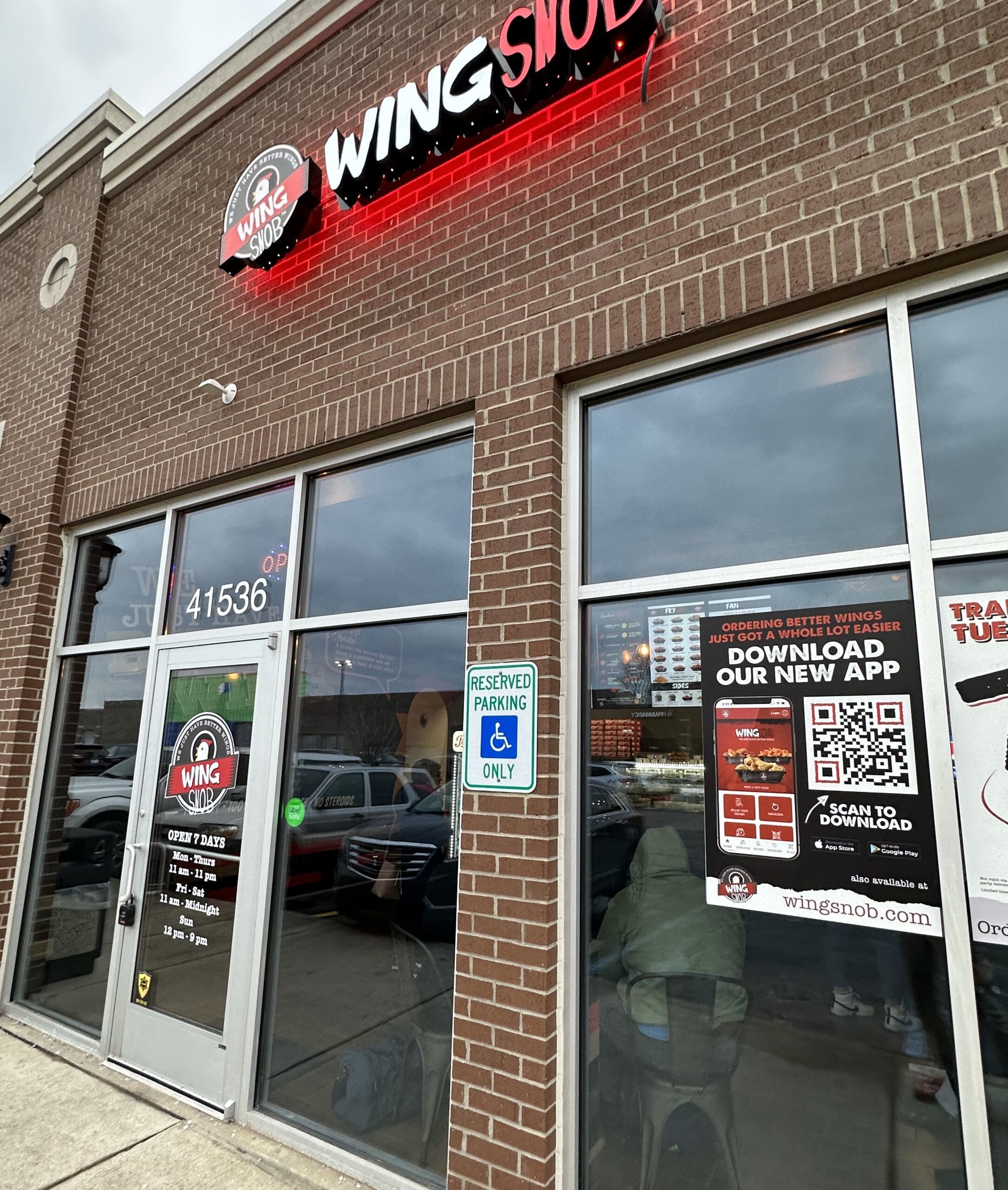 Wing Snob is located at 41536 Ann Arbor Road in Plymouth Township.