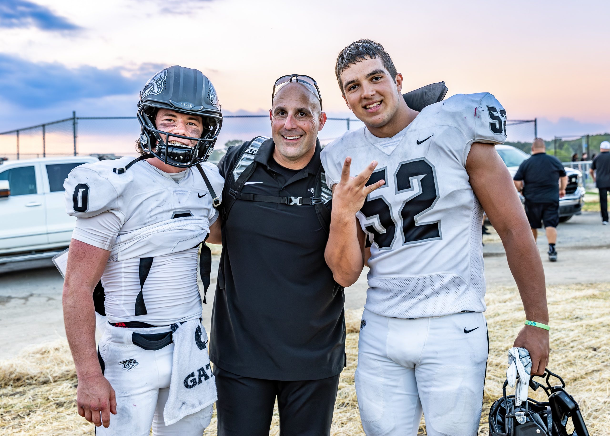 Jorgito1 - Social House News Jorgito Shqau is pictured with teammate Sam Plencner and Head Coach Greg Souldourian PHOTO COURTESY OF VASILNEK IMAGES