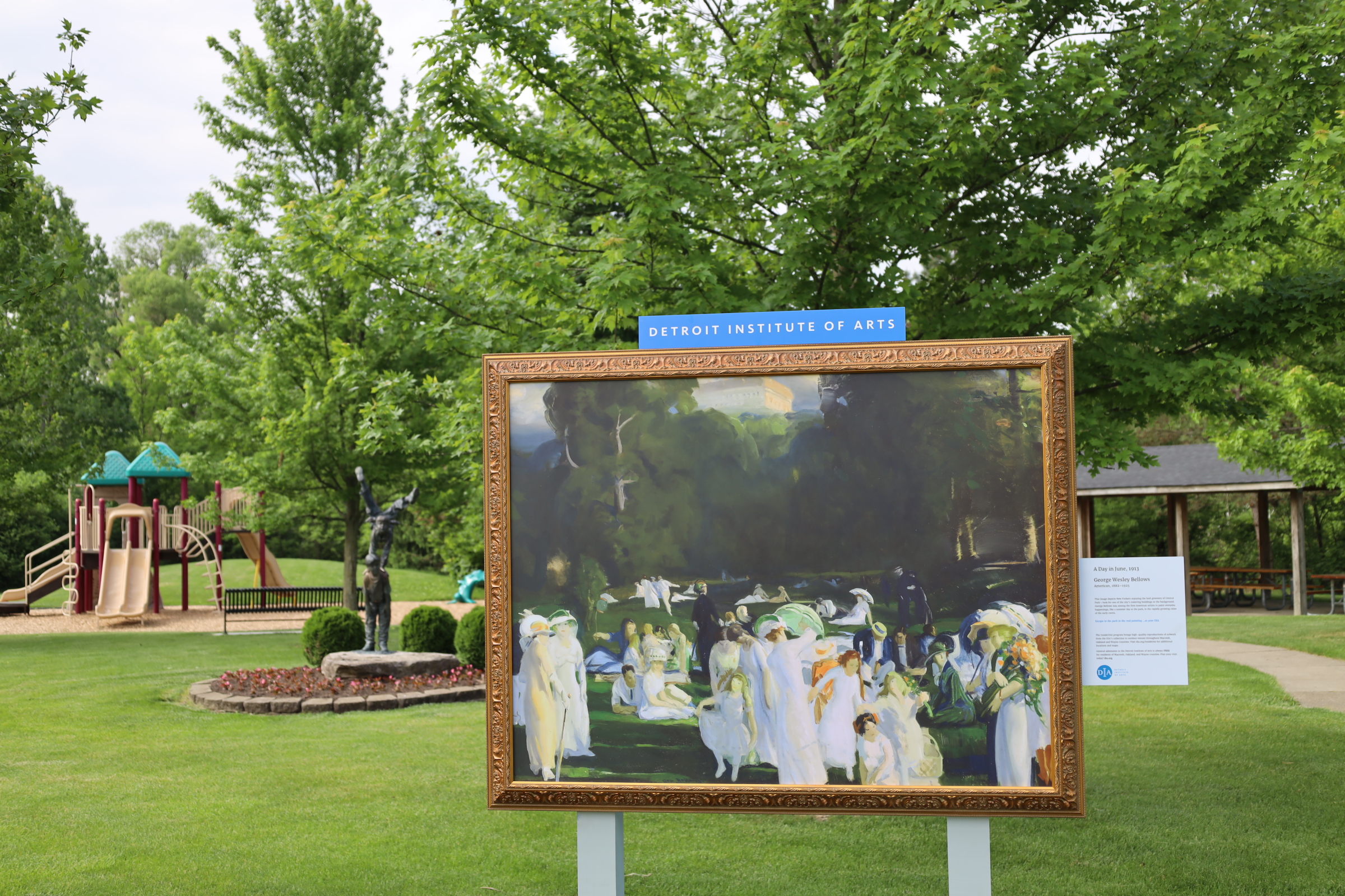 “A Day in June” by George Wesley Bellows can be found in Millennium Park