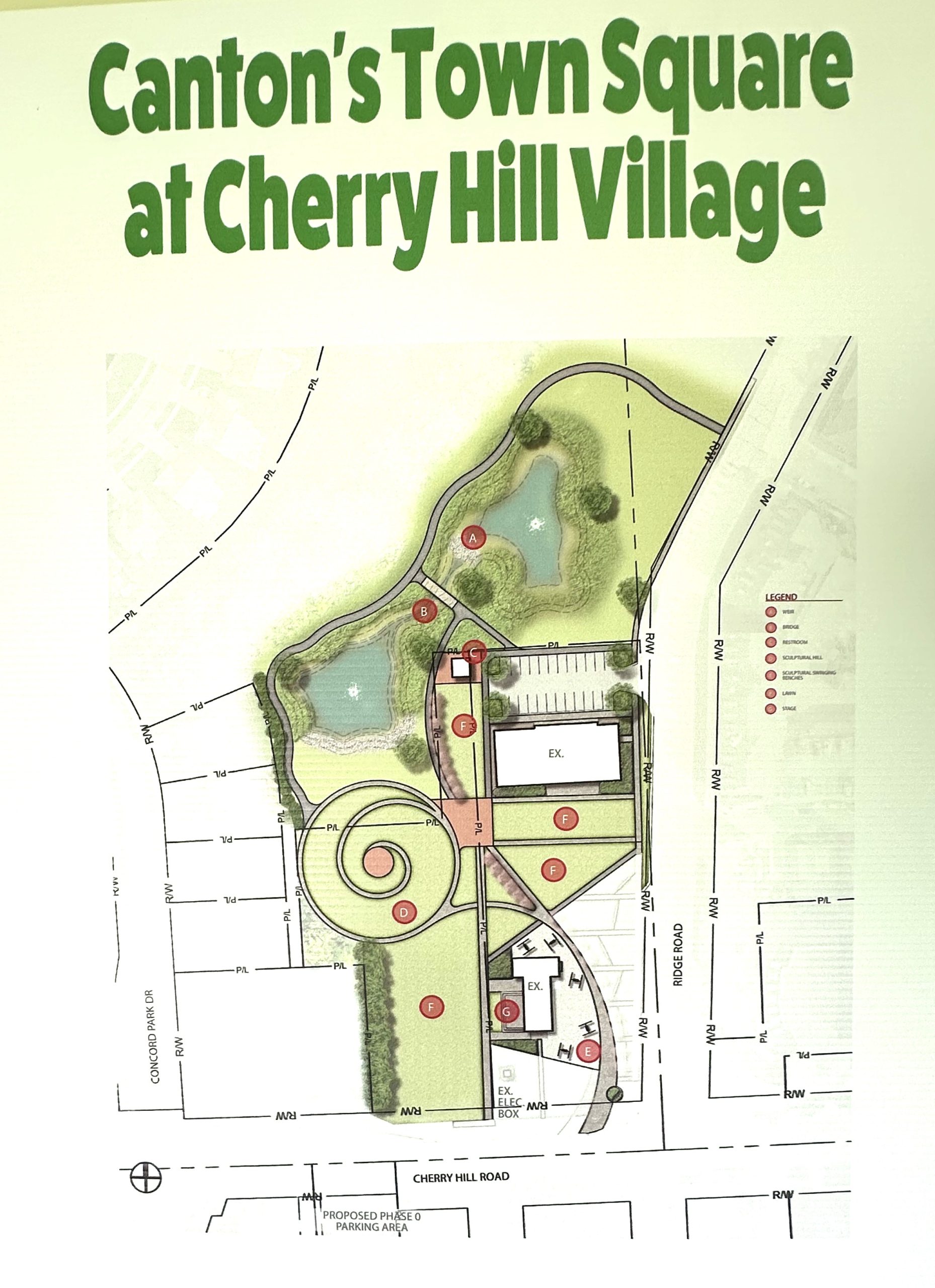 CHVreno1 - Social House News An aerial drawing of the Town Square at Cherry Hill Village