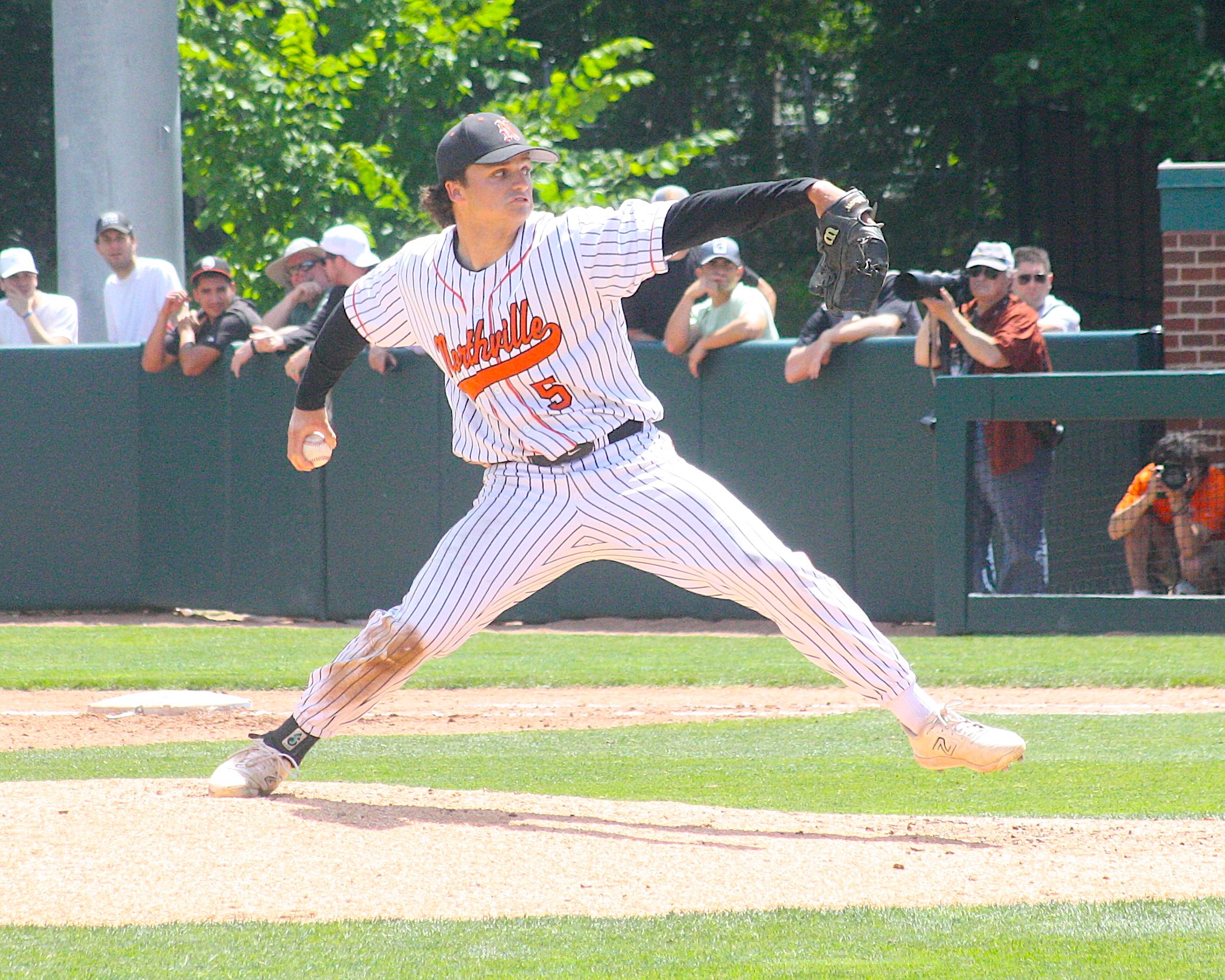 Northville starting pitcher Evan Deak