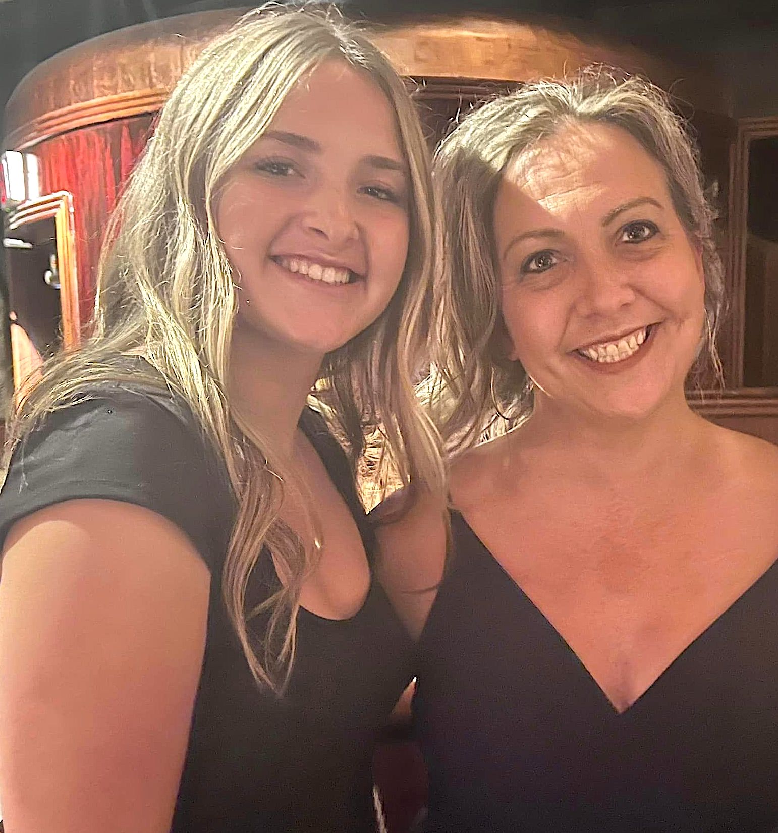 SharonMackey3 - Social House News Sharon Mackey is pictured with former student Claire Plum