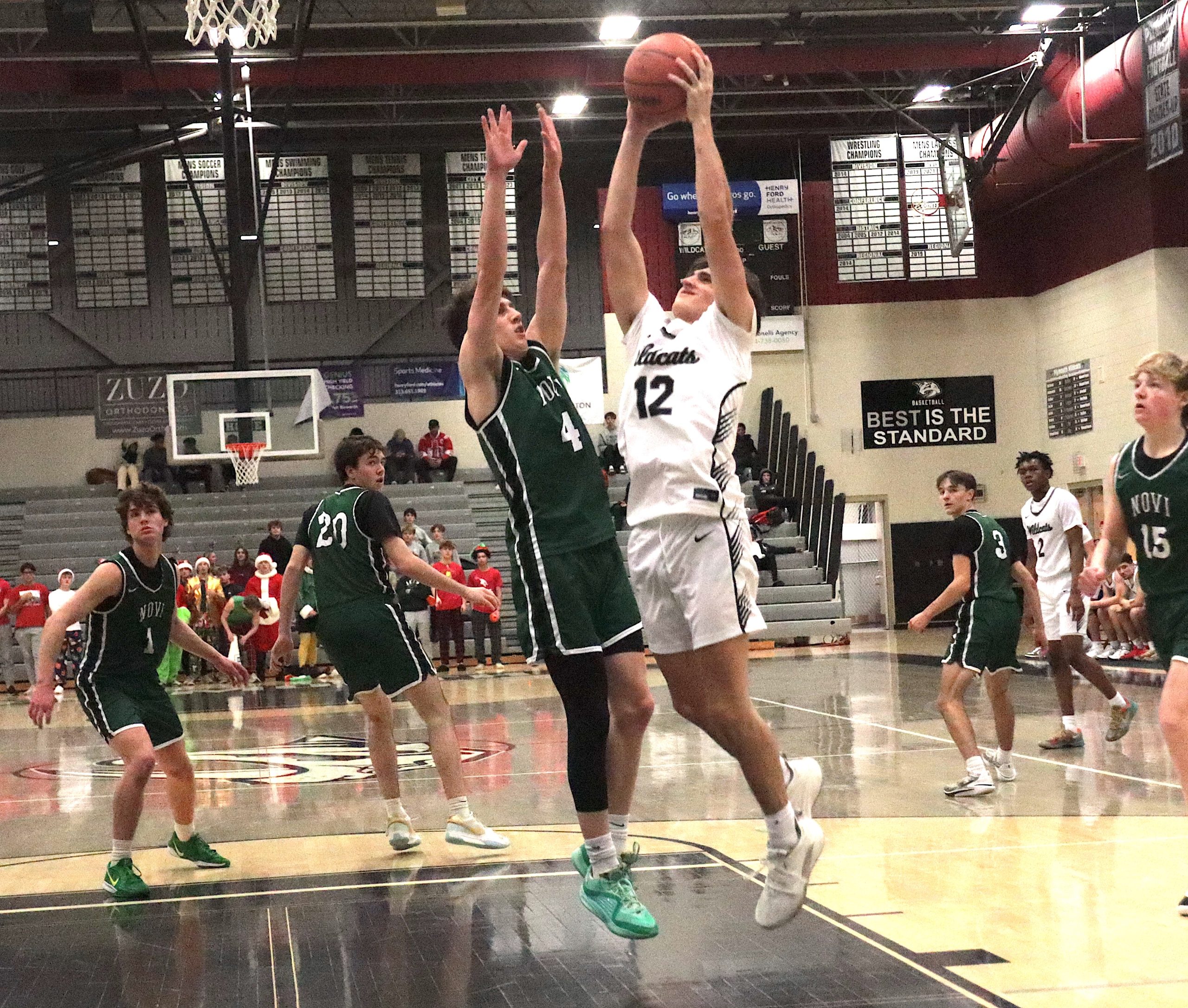 Mack Swafford goes strong to the bucket