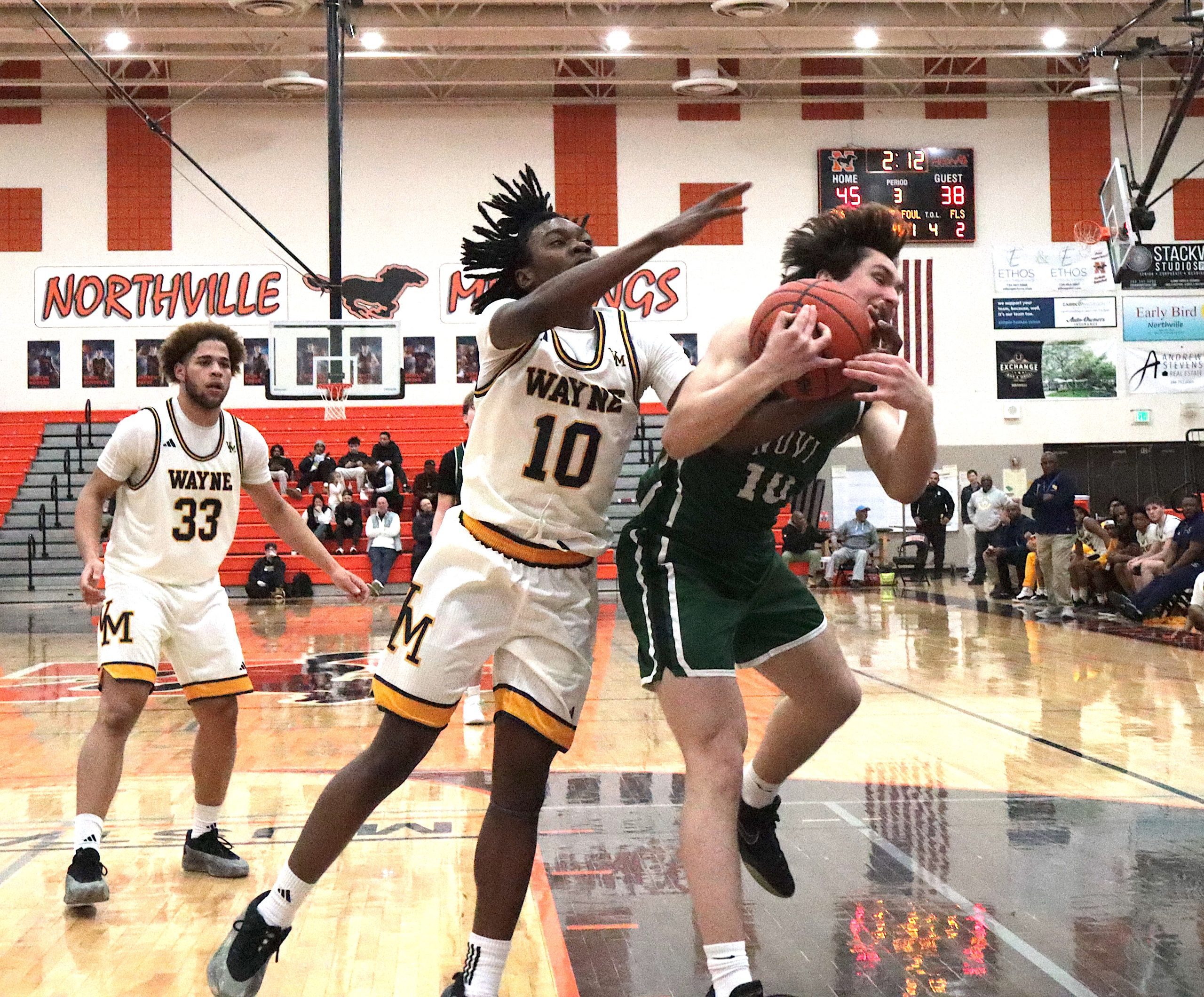 GreenDay1 - Social House News Matthew Floros and Antwan Williams battle for a rebound