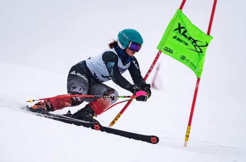 Sophia Shingles cruises down the hill during a competition earlier this season.