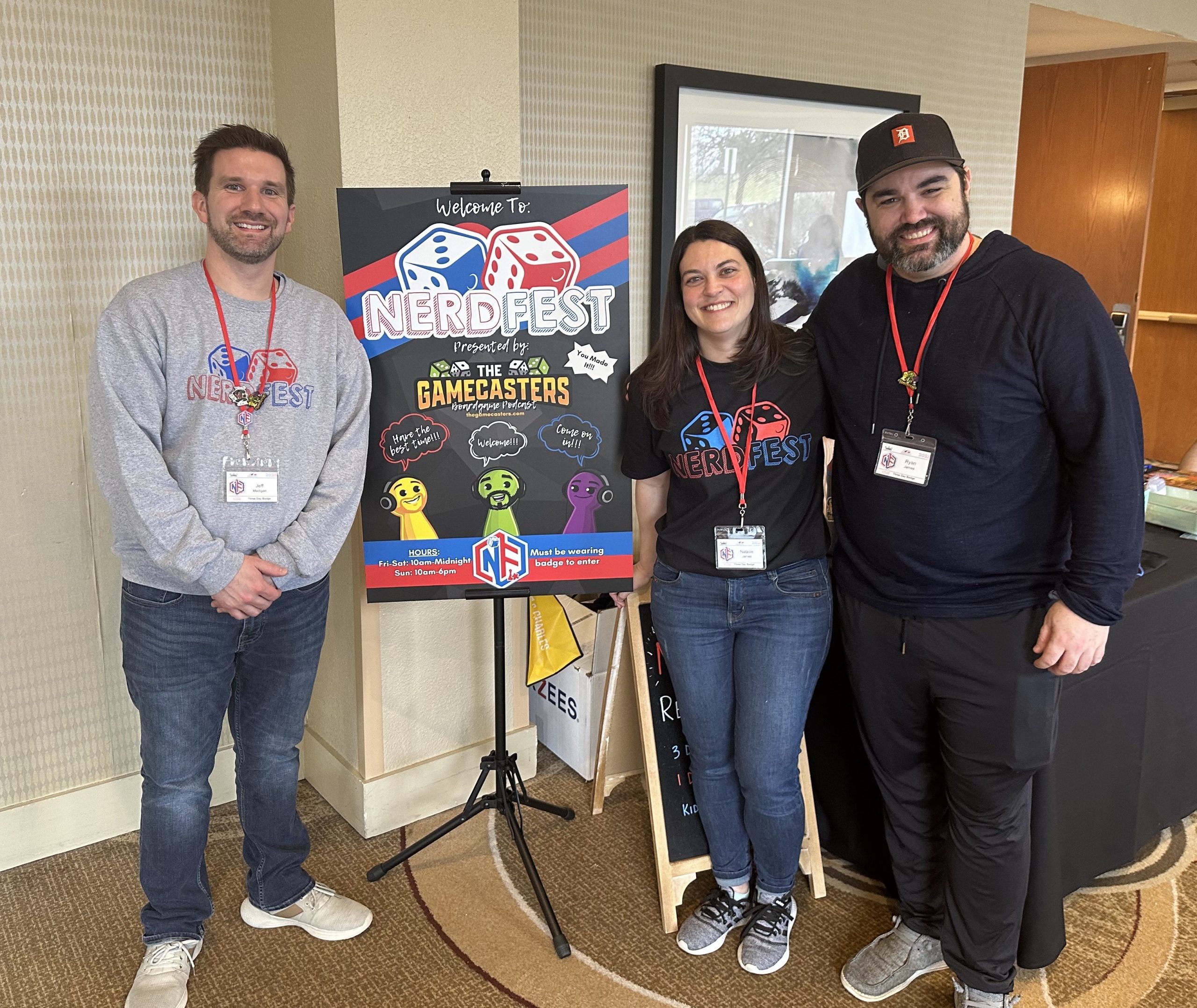 BoardGames2 - Social House News Pictured are Gamecasters podcast founders Jeff Madigan and Natalie and Ryan James