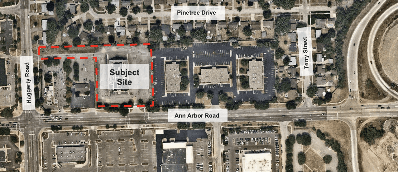 Screen Shot 2025-03-24 at 110435 AM - Social House News An overhead view of the property proposed to undergo rezoning IMAGE COURTESY OF MCKENNA