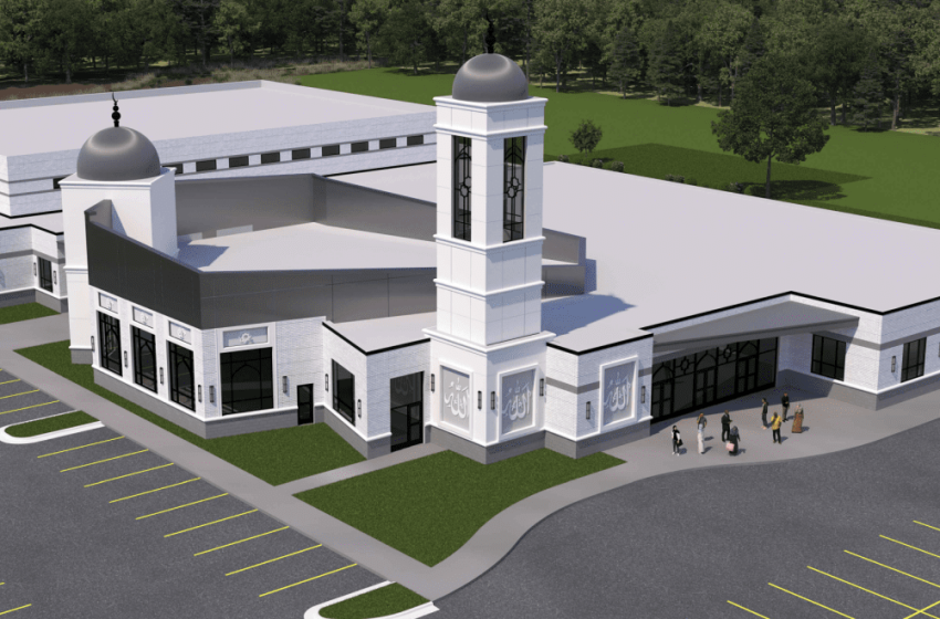 A rendering of the Muslim Educational Community Center of America mosque proposed for Ridge Road.