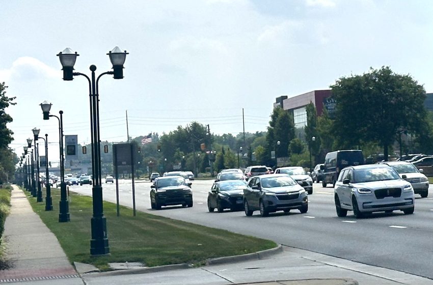 Canton's Ford Road is pictured on the morning of July 16.