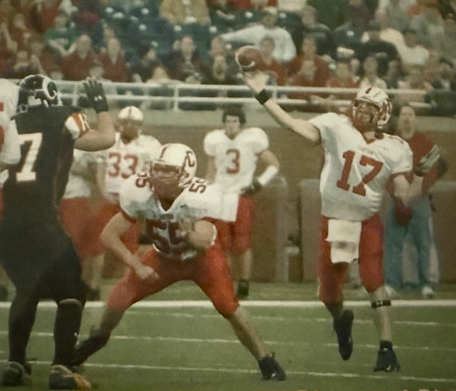 ShawnLittle6 - Social House News Shawn Little delivers a pass during the MHSAA Division 1 state championship game in 2005.