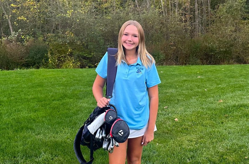 Less than five years after picking up a golf club for the first time, Brooke Resovsky is leading Salem's golf team into the MHSAA Division 1 state meet for the first tie in 20 years. PHOTO COURTESY OF THE RESOVSKY FAMILY