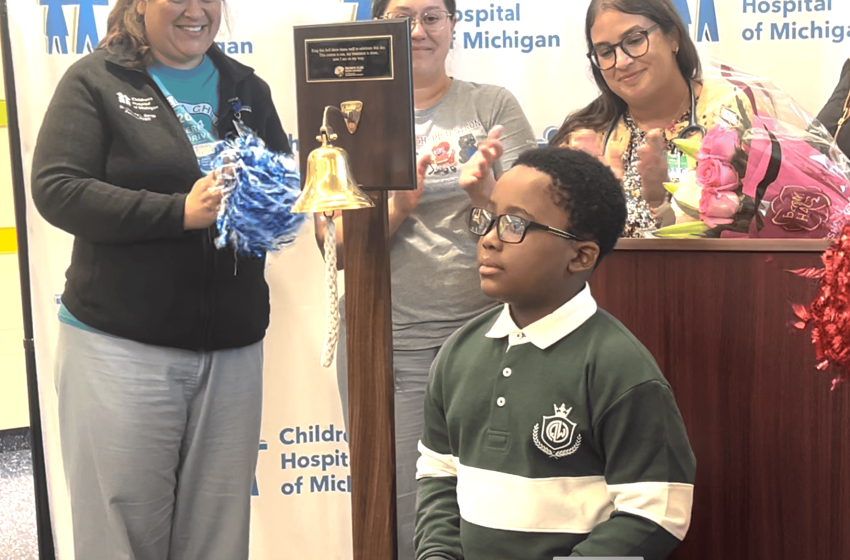  7-year-old metro-Detroit boy’s cancer chapter ends with ringing of bell
